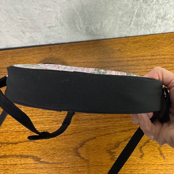 Vera Bradley Shimmer Sequin Crossbody Purse Retired Alpine Floral Zip - Picture 6 of 11